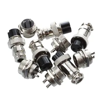

Universal Panel Mount 16mm 2Pin Aviation Connectors Plugs 5 Pcs