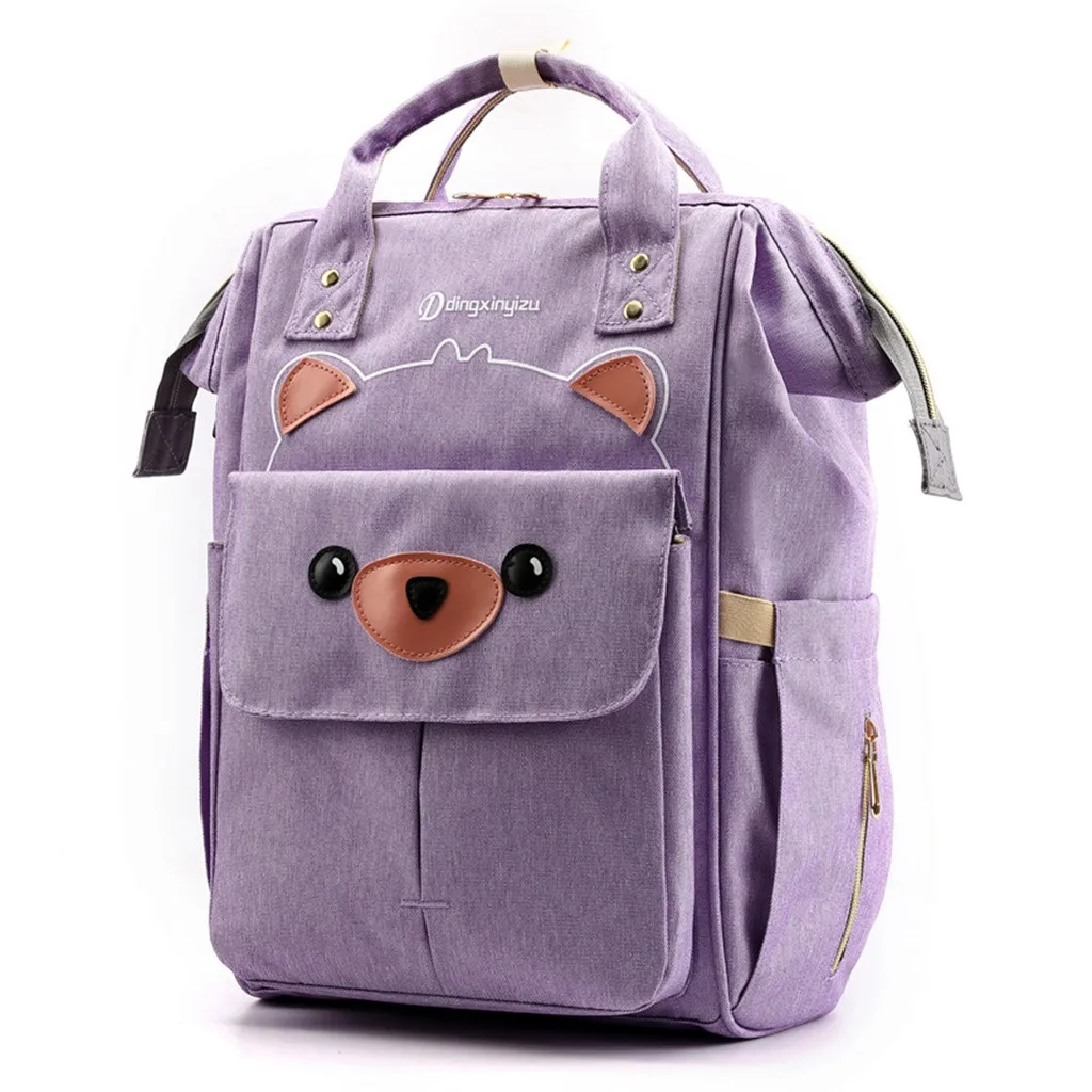 Aelicy сумка для подгузников, мам рюкзак папы детская коляска сумка водонепроницаемый милый медведь пеленки для ухода комплекты Сумка для беременных с usb зарядкой