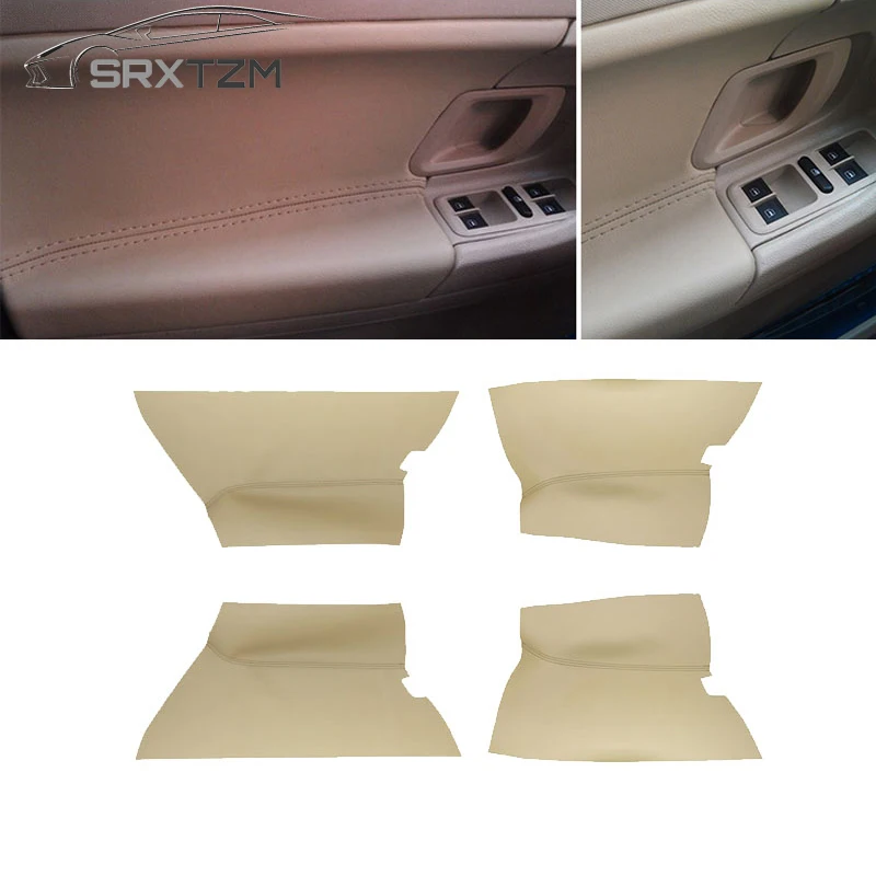 SRXTZM для Skoda Fabia 2008- Дверная панель подлокотник из микрофибры кожаный защитный чехол отделка 4 шт. автомобильные аксессуары