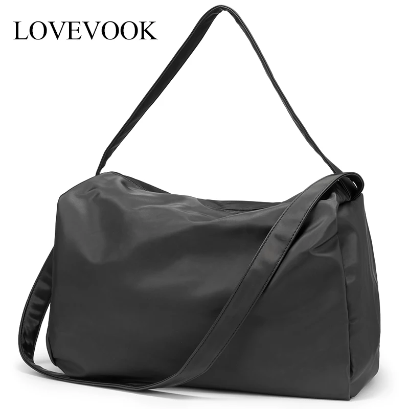

LOVEVOOK women handbag large capacity pillow bags for sports/travel unisex crossbody shoulder bags for ladies 2019 minlmalist