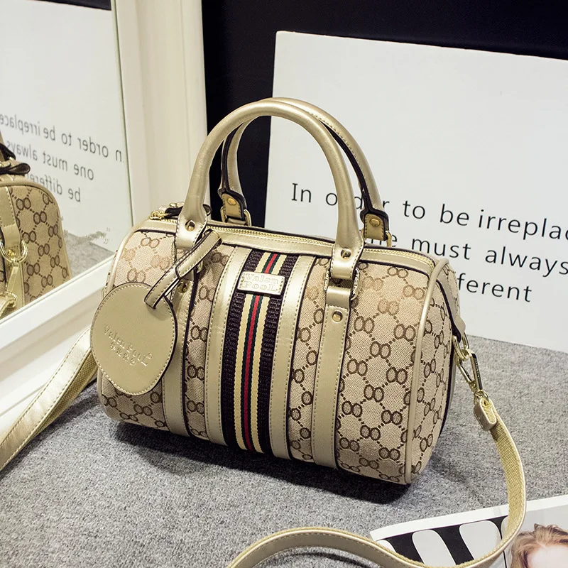 

2019 New Style Top Grade Genuine Leather BOSTON WOMEN'S Bag Shoppe Genuine Product Brand Genuine Leather Boston Handbag