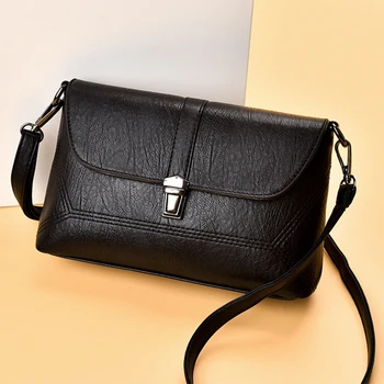 

New Small Square Women Messenger Bag 2020 Summer PU Leather Small Shoulder Crossbody Bags for Women Casual Lady Totes Hand Bags
