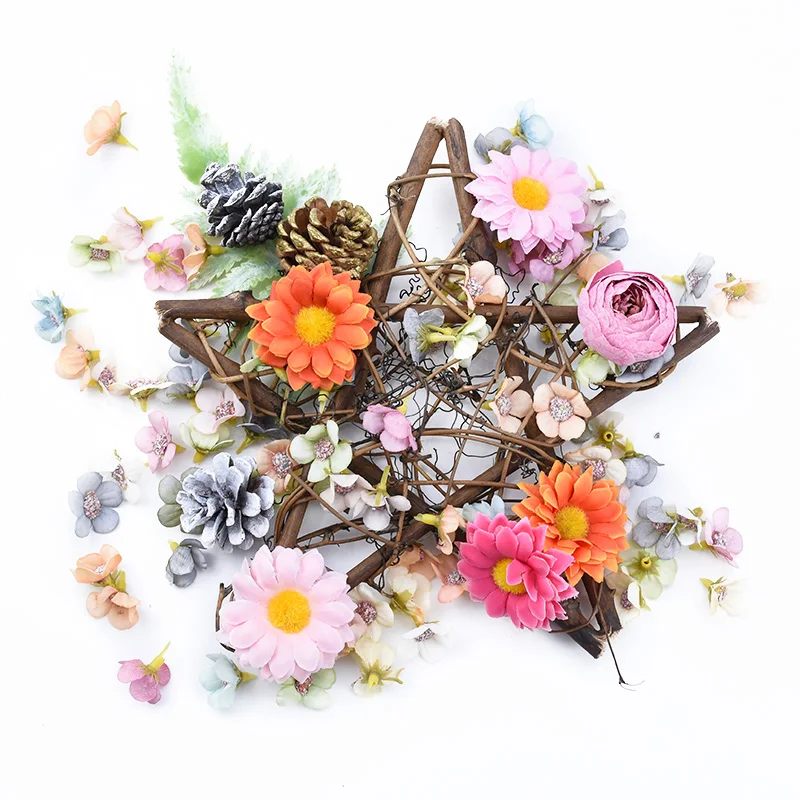 1/3 Stück Braunes Pentagramm Festival Heimdekoration Zubehör Künstliche Blumen Pralinenschachtel Hochzeit Brautaccessoires Vase Diy – Detail 3
