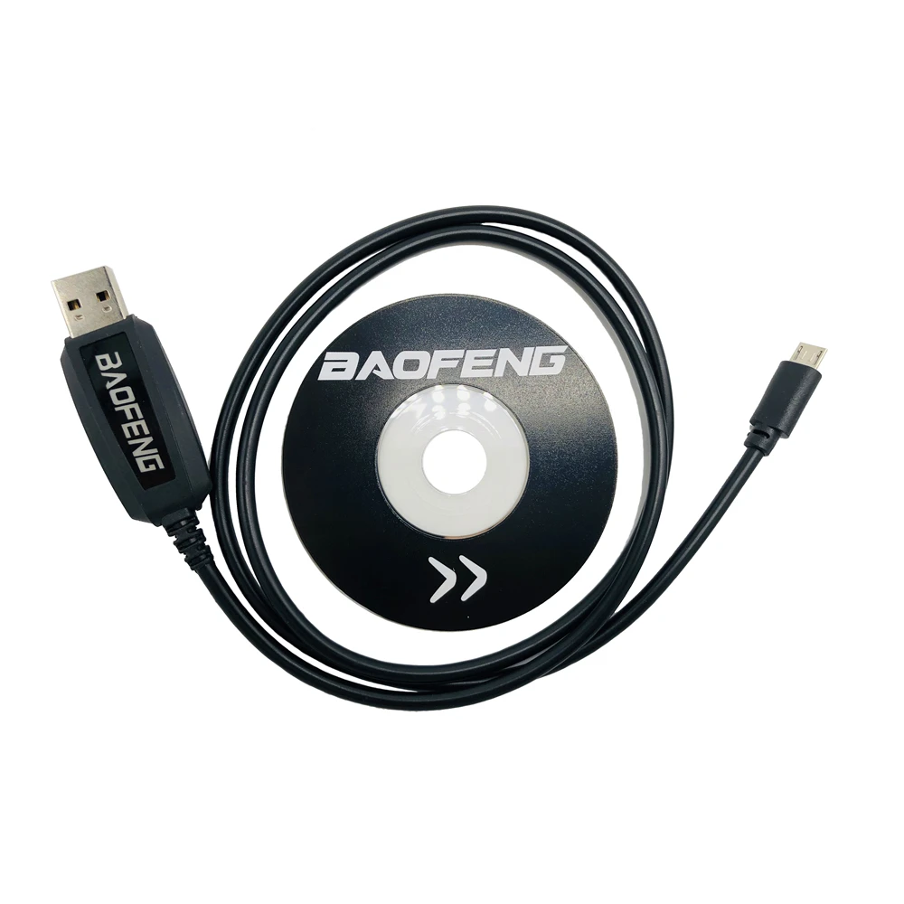 100% Original BAOFENG Bf t1 USB Programming Cable For baofeng BF-T1 bft1 Walkie Talkie Radio With CD software Parts Two Way radi