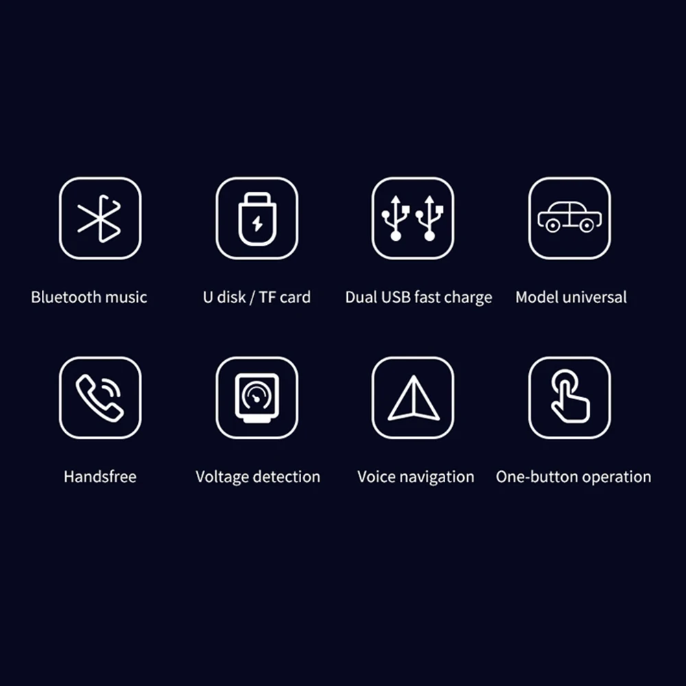 Onever fm-передатчик smart Bluetooth 5,0 Автомобильный MP3-плеер адаптер аккумуляторный комплект с 3.1A hands-free двумя портами USB Автомобильное зарядное устройство