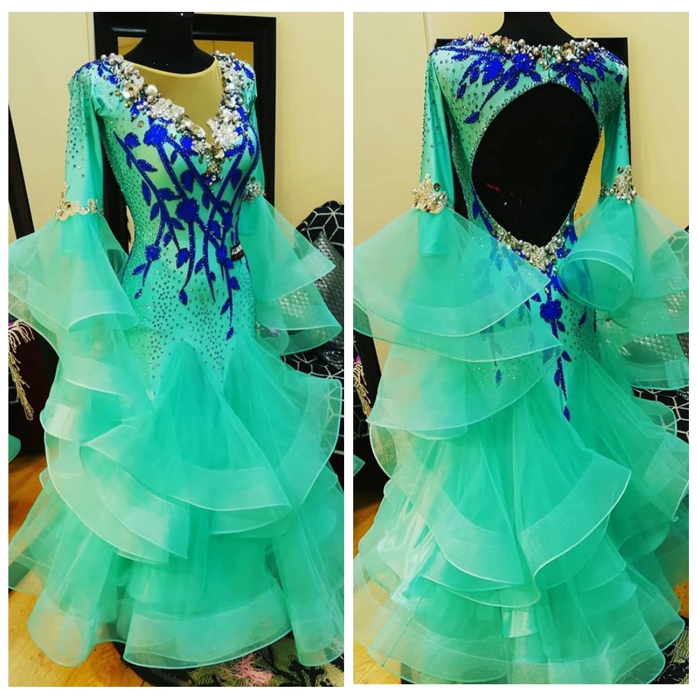 New Modern Dance Costume Women Ballroom Dance Competition Performance