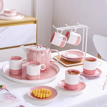 

Luxury Coffee Cup Set Ceramics Modern Nordic High Quality British Afternoon Tea Mug Espresso Cups Set Tazas Drinkware DA60BYD