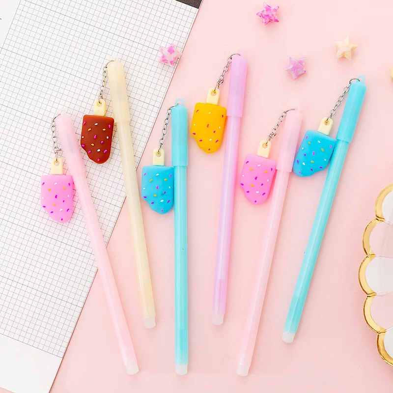 4 шт. милый набор гелевых ручек icecream мини-шариковые ручки popsicles новые Канцтовары офисный школьный F753