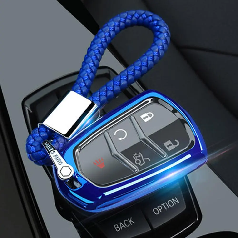 Подходит для идеальных 5 кнопок TPU для Cadillac Escalade ESV XTS ATS CTS SRX CT6 ATS-L XT5 корпус автомобильного ключа дистанционного управления набор Сумка Чехол Smart - Название цвета: Option 9
