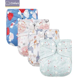 Elinfant pano de camurça de secagem rápida, novo design, lavável, ajustável, reutilizável para fralda de bolso de pano de 3 15kg