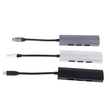 

USB 3.1 TUSB C to 3x USB 3.0 Hub USB C to 4K Display Adapter Cable for Laptop PC Notebook Computer Mobile Phone Tablet