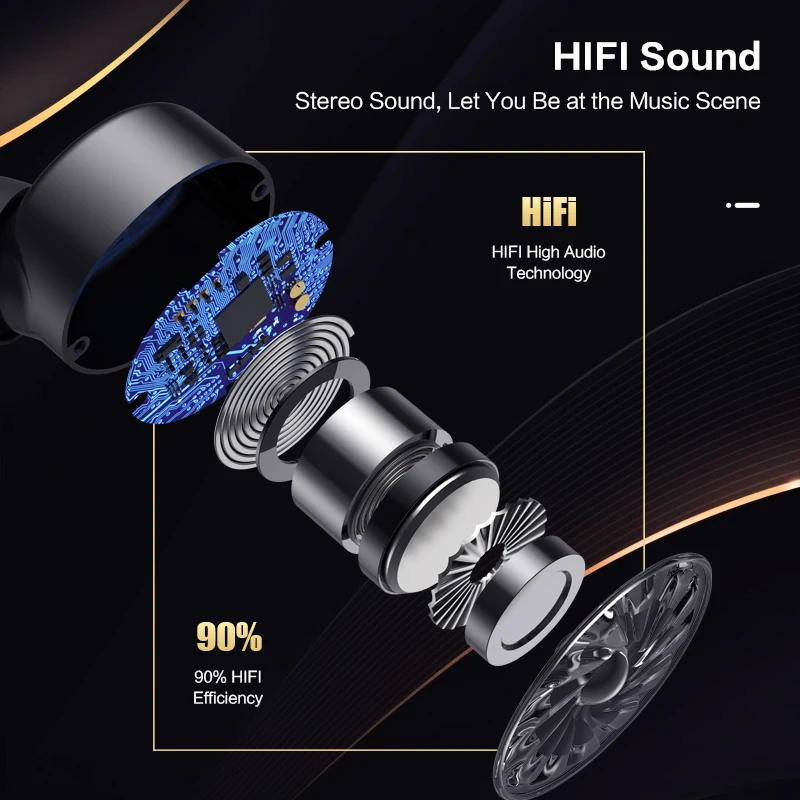 FLOVEME Headphones For TWS 5 0 Mini cuffie Bluetooth Earphones Touch Control HIFI Stereo Bluetooth Headset for iOS Android