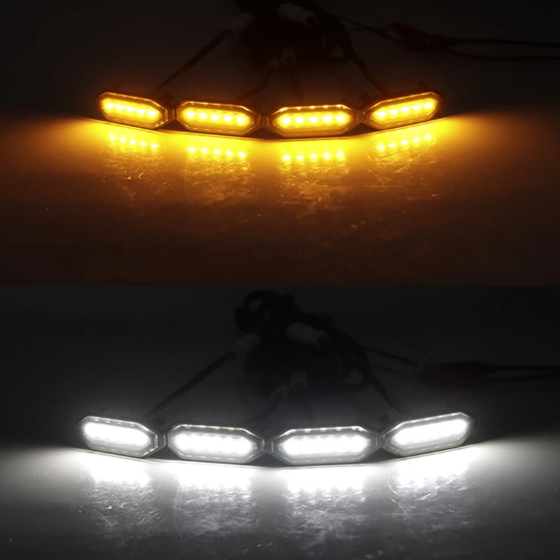 Car Accessories LED Front Grille Lights White Amber Light External Grille Lamps for Suzuki Jimny JB64 JB74 car accessories auto accessories