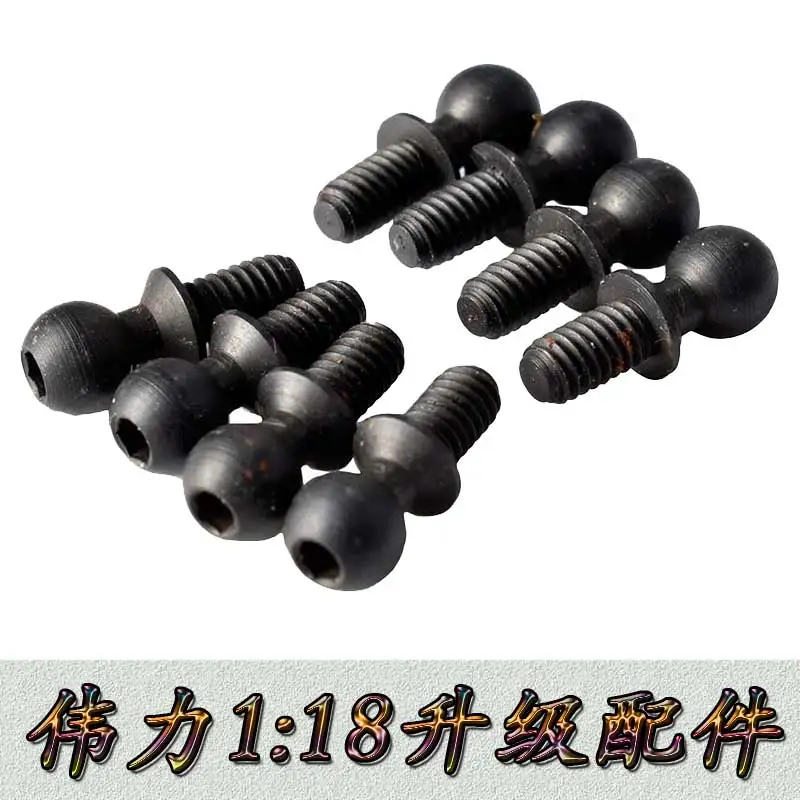 

8pcs Ball Stud Pivots Ball Head Screws Fastener Bolt For Rc Hobby Model Car 1/18 Wltoys A959 A969 A979 K929 upgraded parts