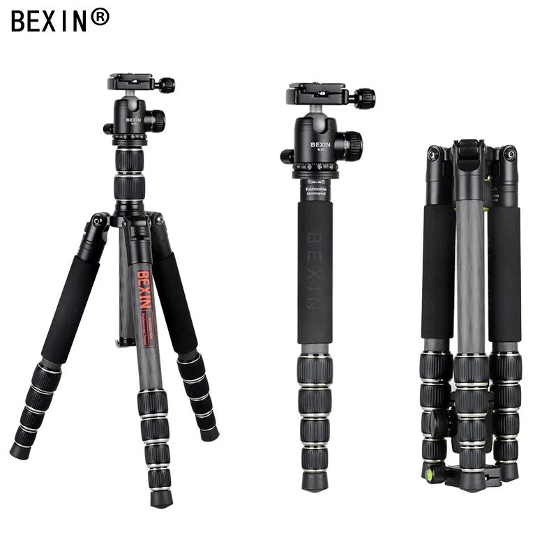 

Carbon fiber Professional Camera Tripod Adjustable Adapter Monopod Travel Portable Lightweight Tripod for DSLR Digital Camera