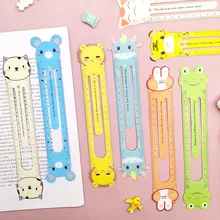 1 pçs kawaii 15cm magnético dobrável governante kawaii 12 zodiacs chinês bookmark estudo desenho ferramenta presente escola material de escritório