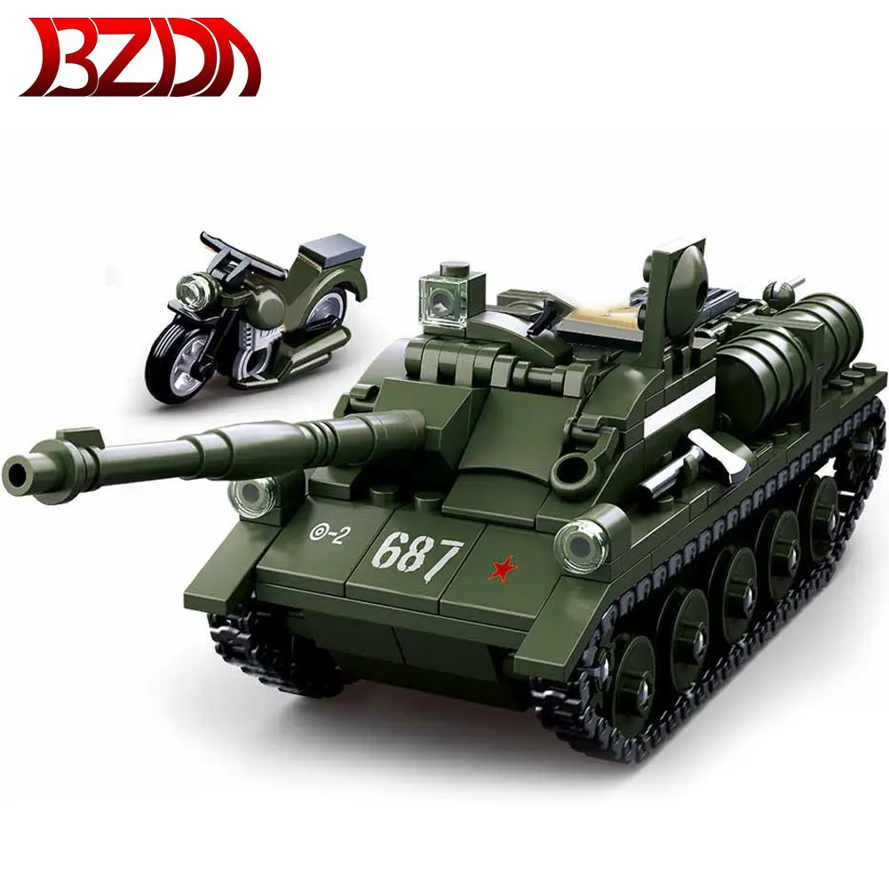 BZDA WW2 военные SU 85 бак разрушитель строительные блоки второй мировой войны танк