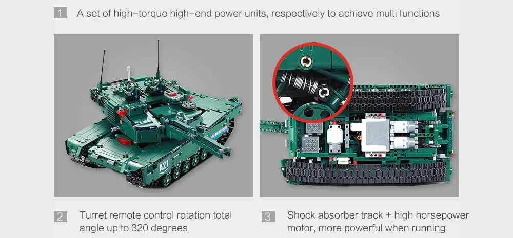 1498 шт. Technic RC двигатель для танка функция питания MOC строительные блоки кирпичи Военная война DIY техник Игрушки для мальчиков