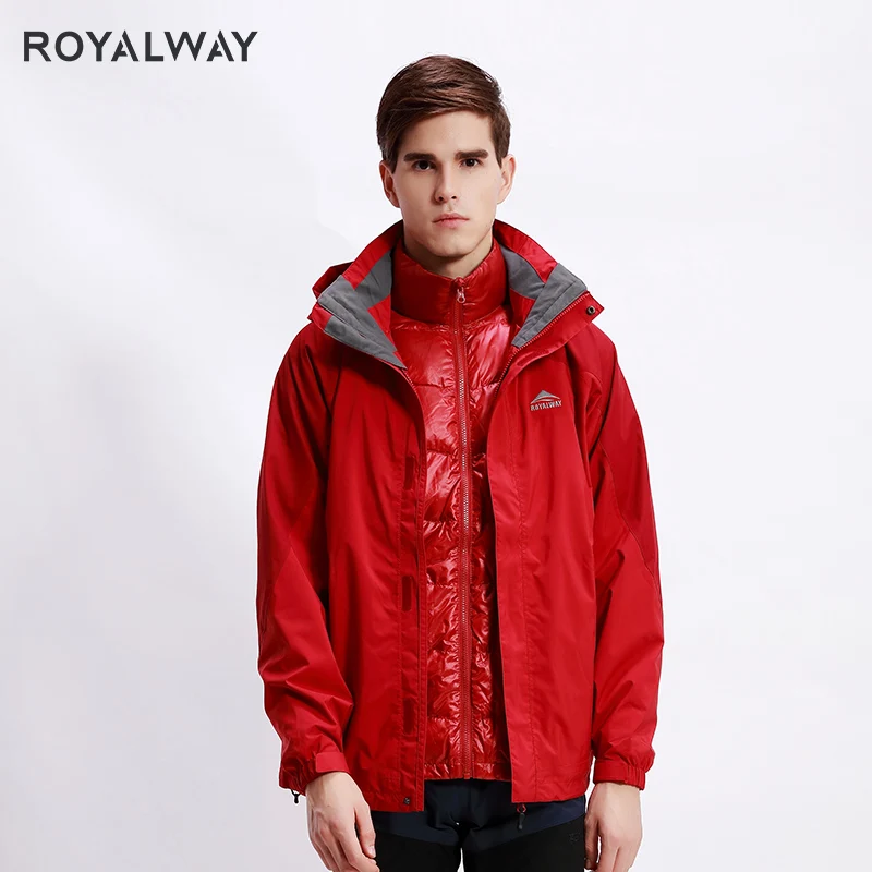 Новинка зимняя ветровка ROYALWAY Высококачественная Съемная пуховая куртка с