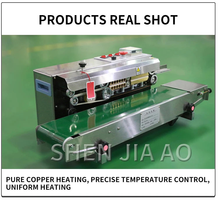 1PC SF-150 Continuous Sealing Machine Plastic film Bag Aluminum Foil PE Bag Automatic Sealing Machine Commercial Sealing Machine