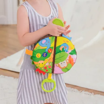 

NEW Cartoon Animal Pattern Infant Cloth Book Baby Soft Activity Crinkle Cloth Books Educational Learning Toys 1PC