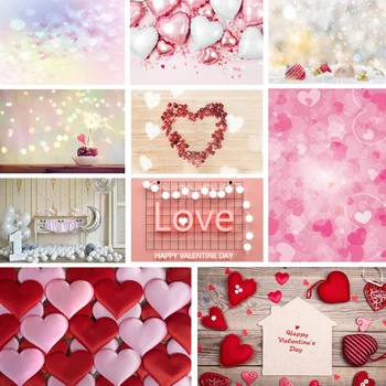

90x150cm Valentines Day Photography Background Love Heart Happy Birthday Flower Photo Studio Backdrops Art Cloth Wedding Decor
