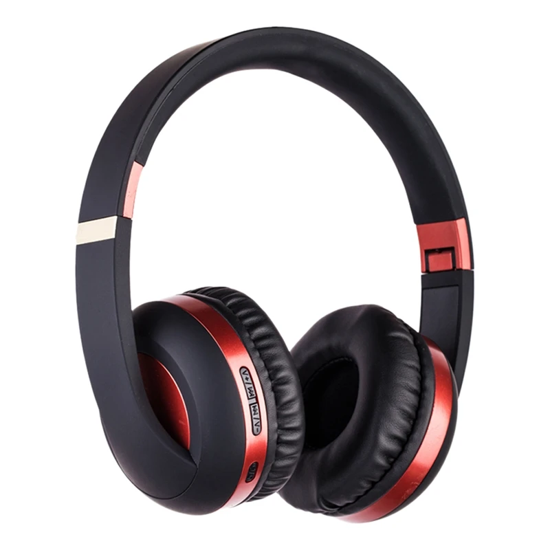 

Headset Wireless Bluetooth Headset, Bluetooth 5.0 Foldable Card Radio Shock Shock Subwoofer Built-in Microphone Headset