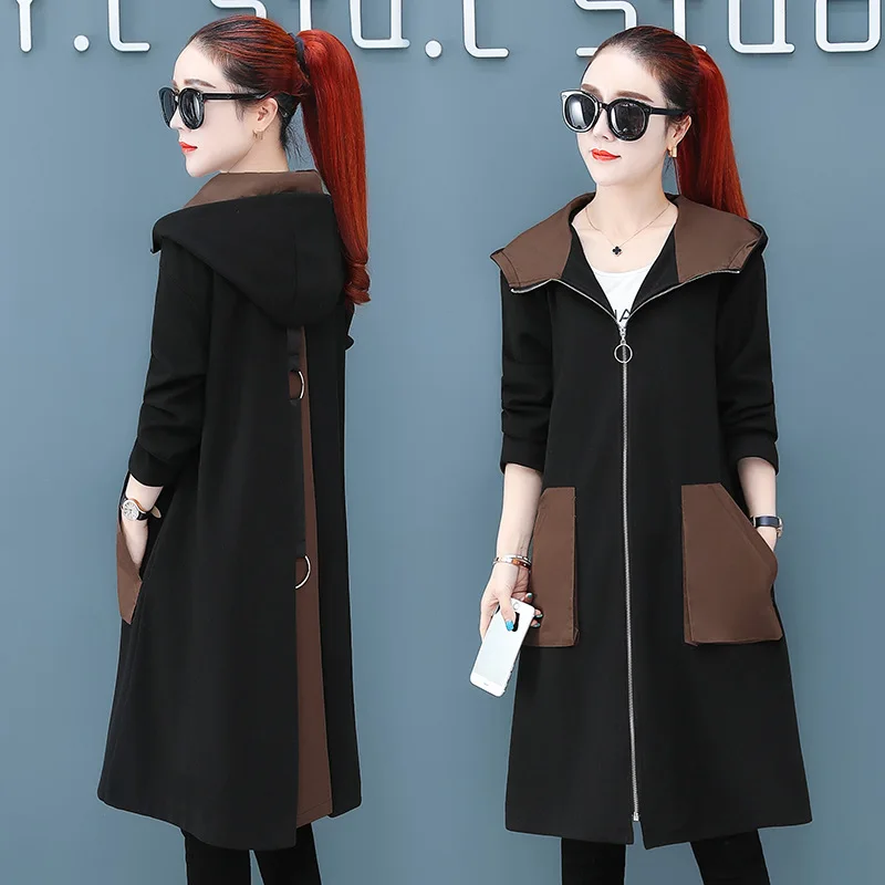 

Early Spring Coat Women's 2019 New Style Spring And Autumn Versatile Mid-length Korean-style Short-height Casual Loose Tops Mid-