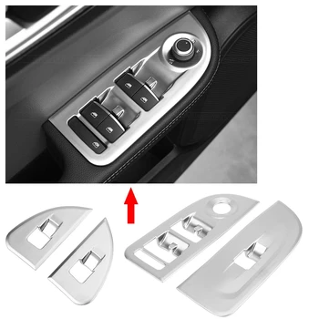 

4pcs ABS Chrome Car Door Trim Panel Pull Handle Window Switch Button Frame Styling Cover For Alfa Romeo Giulia 2017-2018