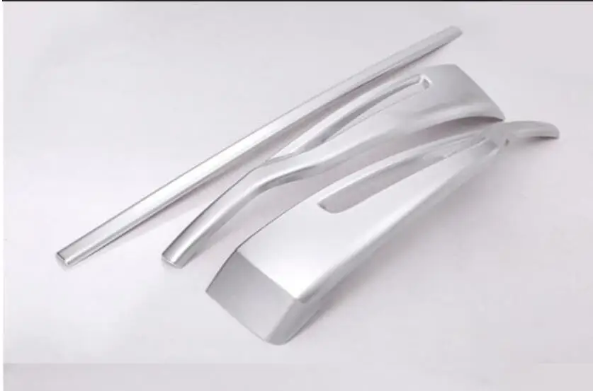 For Jaguar F-Pace F Pace Car-styling ABS Matte Chrome Front Grill Bumper Cover Trim Set of 3pcs