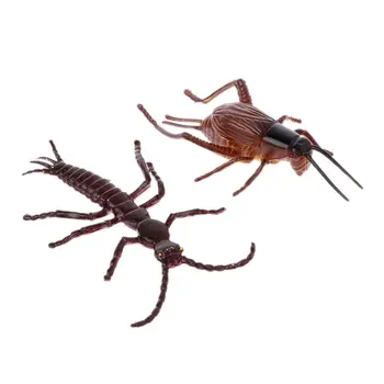 

12Pcs Insect Models Plastic Cockroach Joke Gags Plastic Bugs Halloween Gadget Education Toy 72XC