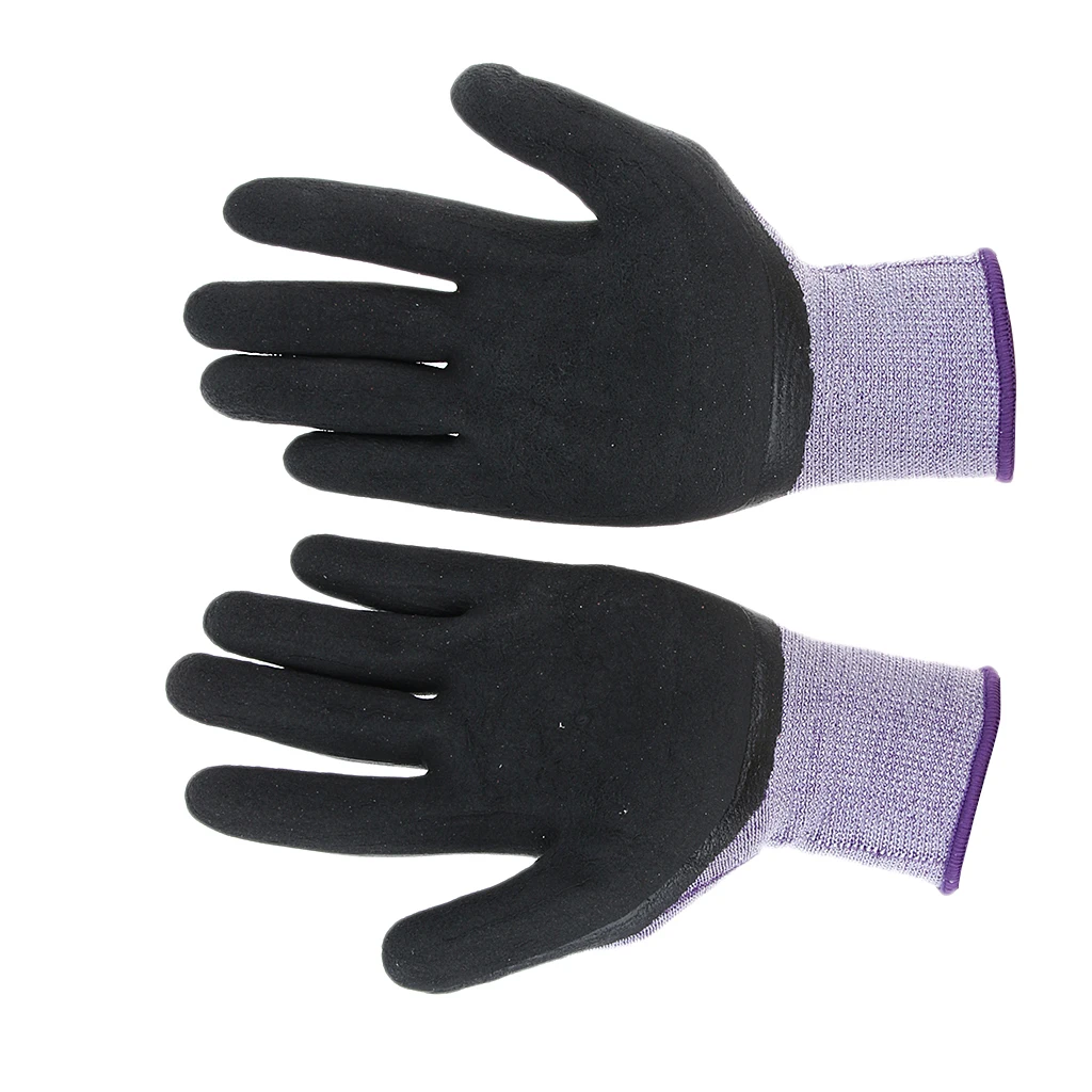 Nylon Latex Anti-Slip Elastic Safety Work Protective Gloves, Excellent Grip