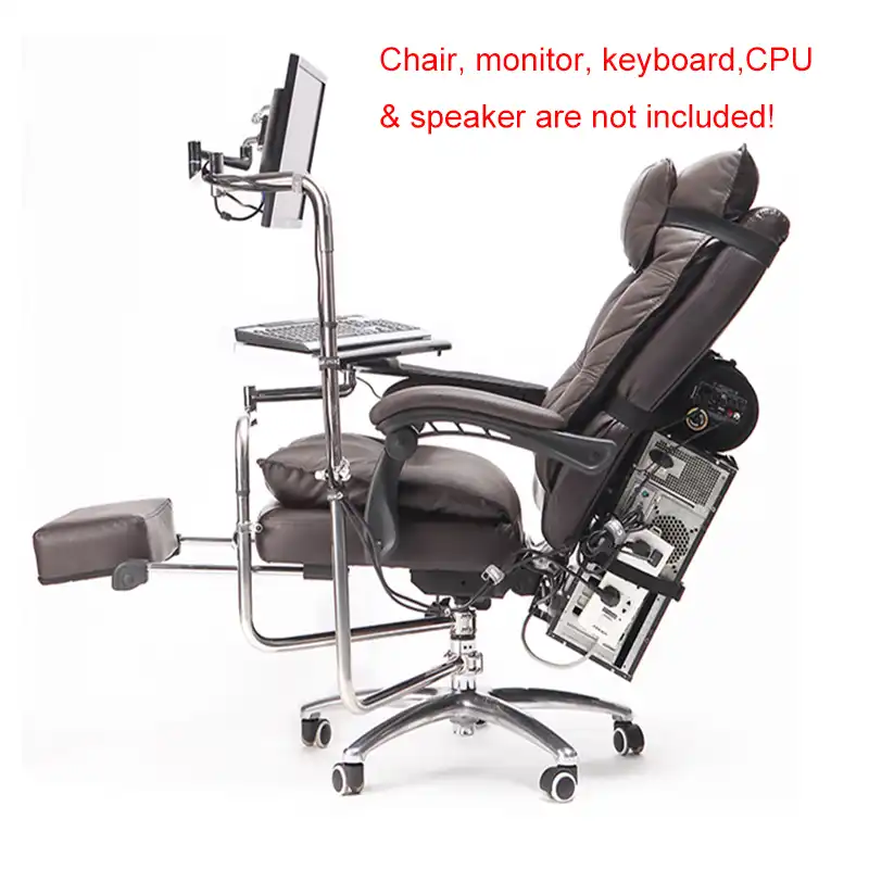 OK920 Full Motion Chair Shaft Monitor Mount Keyboard Holder +Chair Arm