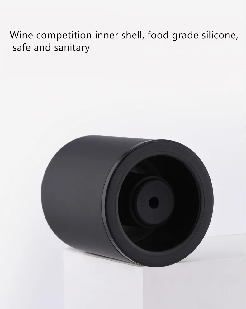 XIAOMI Mijia Stainless Steel Vacuum Wine Bottle Stopper Sealed Storage Vacuum Memory Wine Stopper Electric Stopper Wine Corks (3)