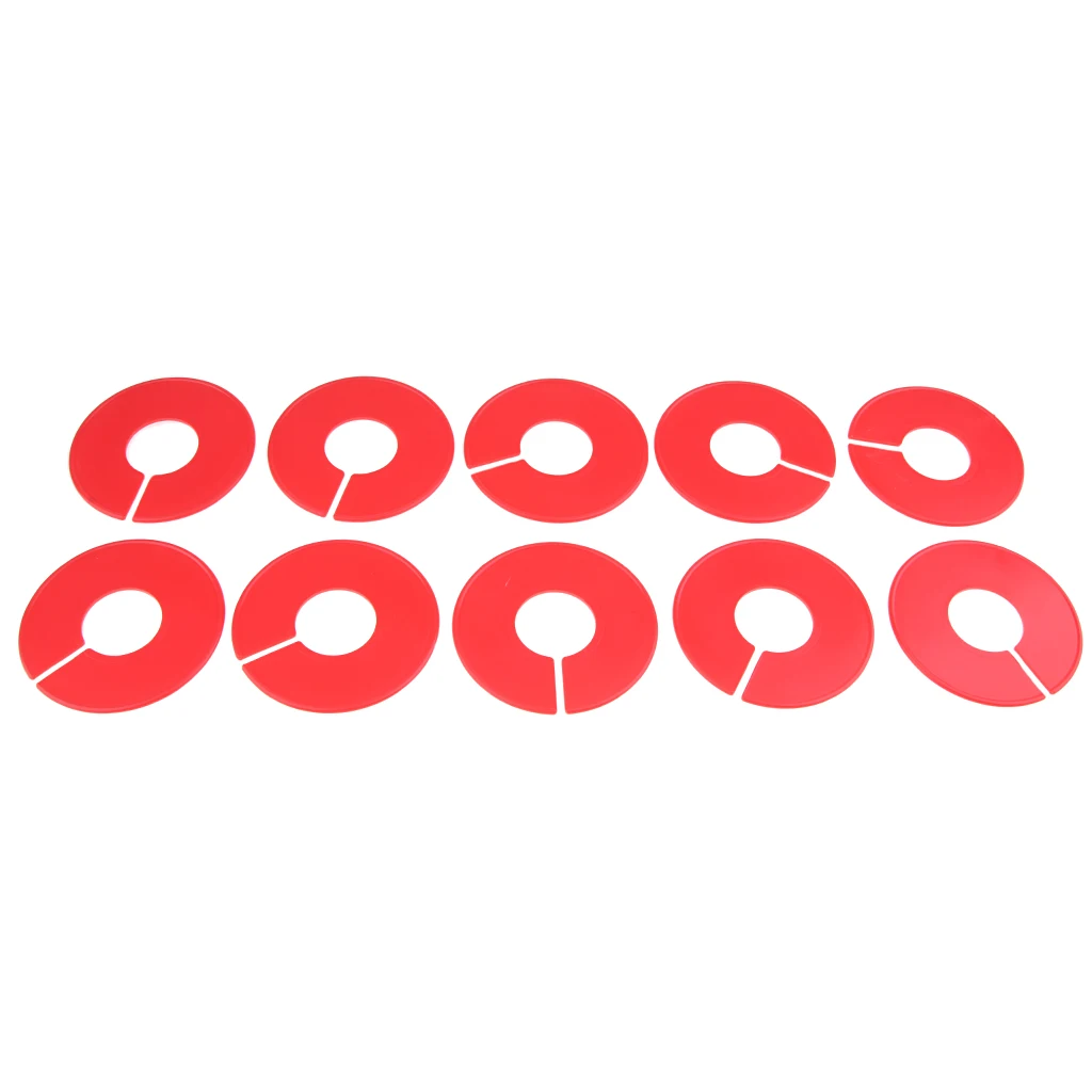 10 Pieces 11 Colors Clothing Size Dividers Round Hangers Closet Dividers, Durable, thick and sturdy