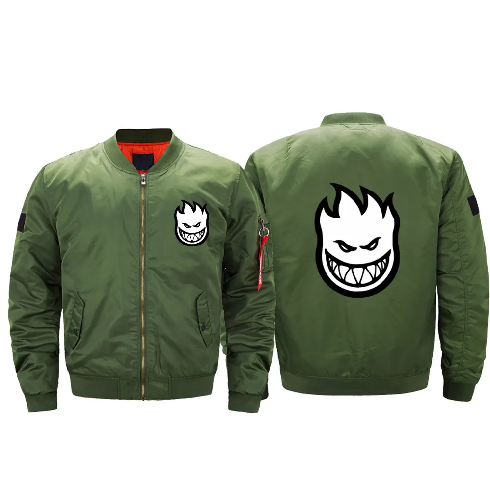 Spitfire скейтборды Sitcoms куртки пальто Бомбер куртка мужская ветровка Air летные куртки Мужская армейская зеленая Военная Лётная 5XL - Цвет: Армейский зеленый