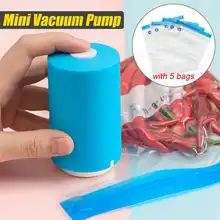 Портативный мини USB Ручной вакуумный упаковщик для пищевых продуктов, упаковочная машина для запайки кухни с 5 пакетами для хранения продуктов