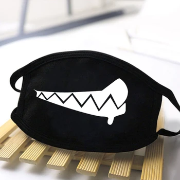 

Dust-Proof Washable Cartoon Cute Print Black Masks Washable High Quality Comfortable Mask Breathable Skin-friendly Black Masks
