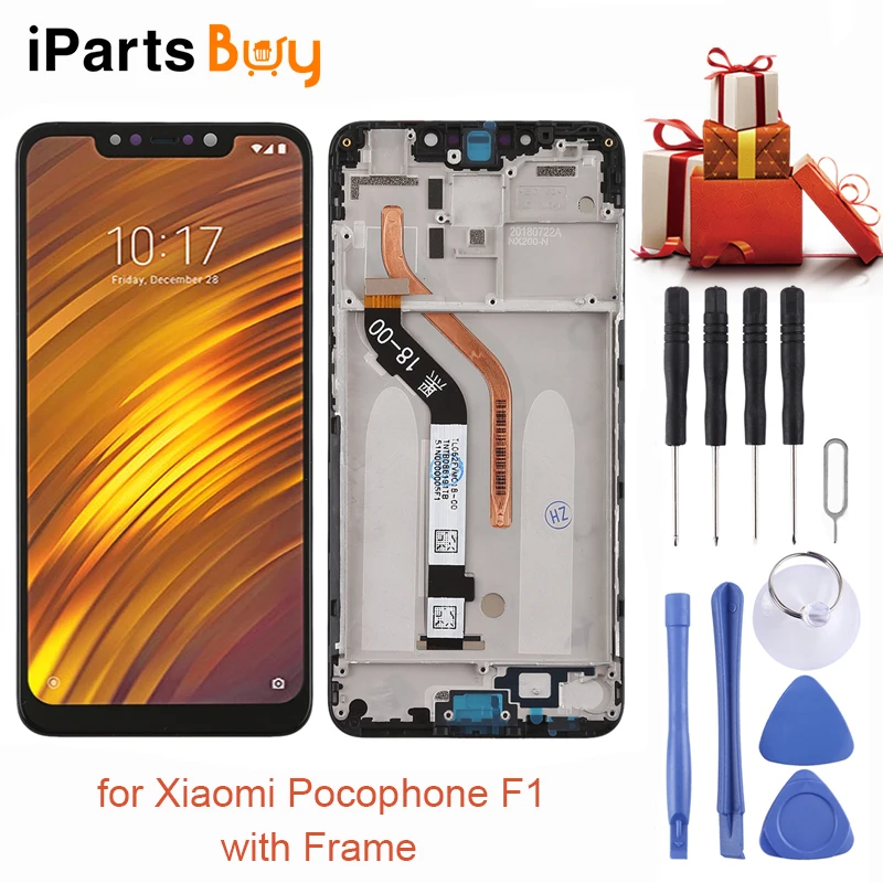 

iPartsBuy LCD Screen and Digitizer Full Assembly with Frame for Xiaomi Pocophone F1