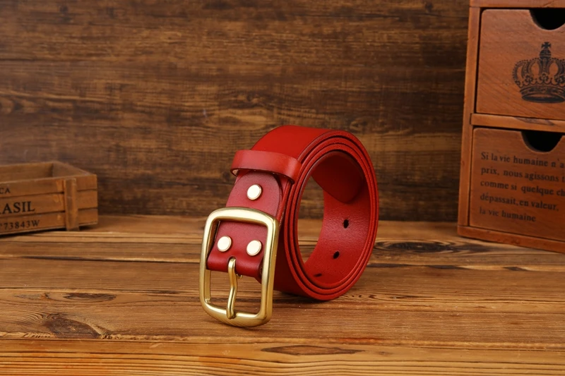 Camel vegetable tanned belt solid brass buckle high quality mens belts luxury full grain genuine leather jeans cowboy 140 130cm