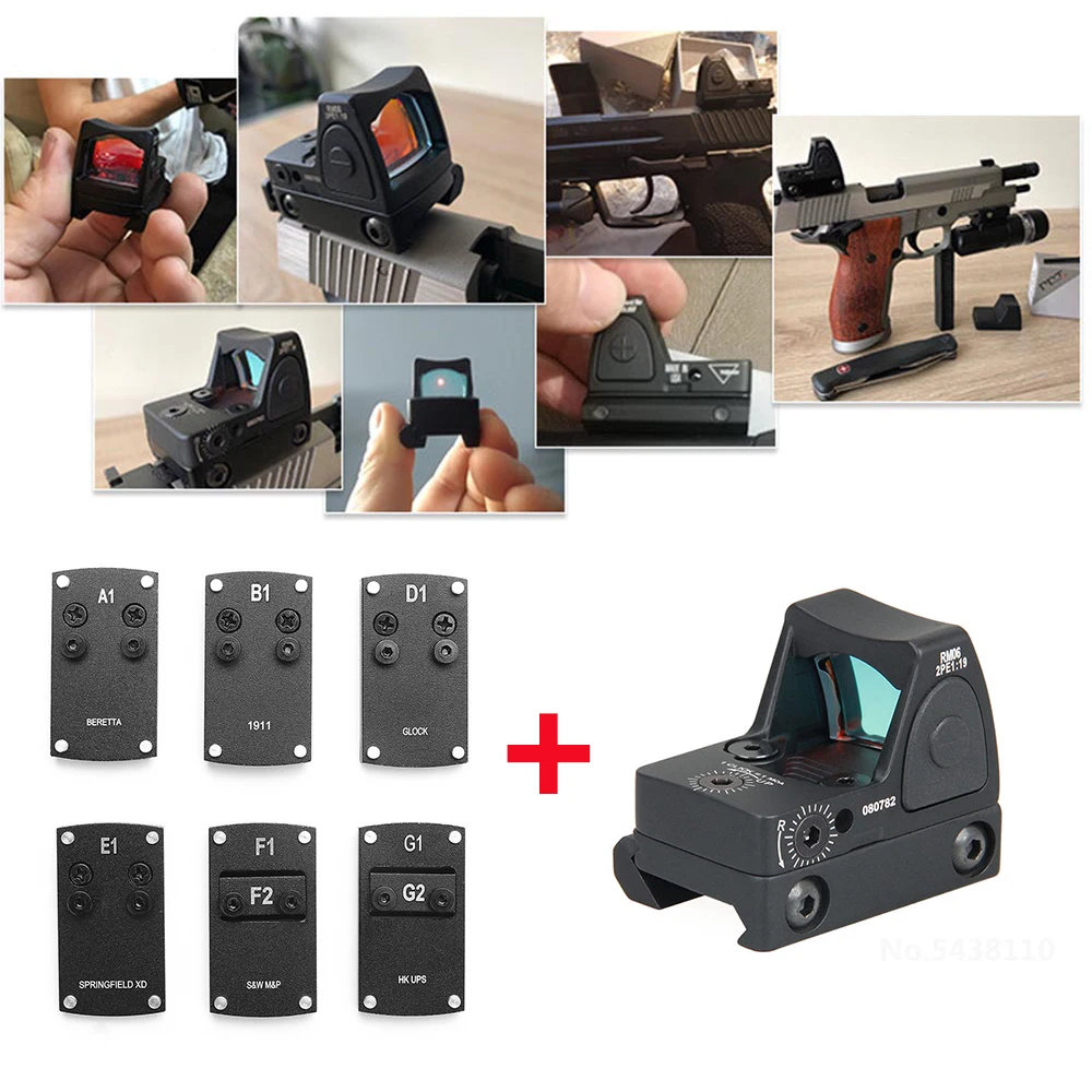 

Red Dot Sight Scope Combo Mount Base Adapter Plate for Glock Colt Beretta 1911 HK USP Springfield XD S&W Hunting Accessories