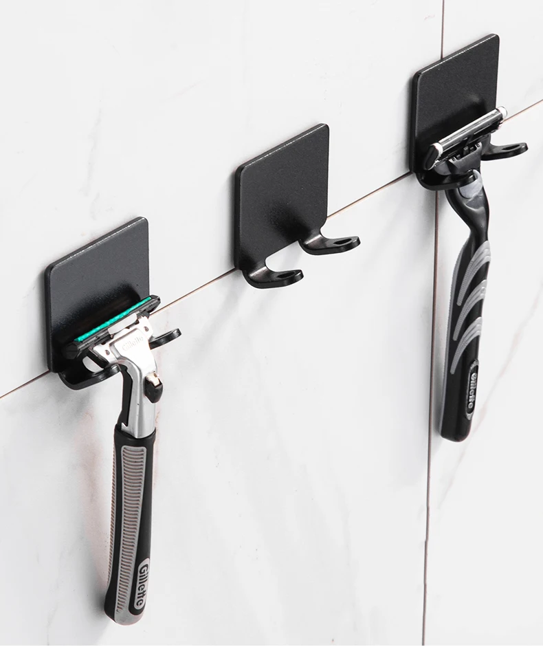 thumbnail image 2 of VIGIME Razor Holder For Shower, 4 Pack Stainless Steel Razor Holder Hooks, Waterproof Self-Adhesive Shaver Holder Hanger Hooks For Bathroom Kitchen To Organize Loofah Robe Towel Plug Coat 2 of 10