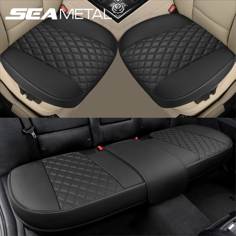 Conjunto de fundas de asiento de coche de marca, ajuste Universal, la mayoría de de asiento de coche, Protector de asiento de cuero transpirable para Auto, accesorios estilismo|Coberturas de
