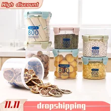 1 шт. высокое качество кухонная коробка для хранения герметизация сохранение пищи пластиковый контейнер для свежего горшка горячий ящик Органайзер чехол для кухни