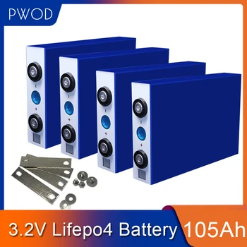 

4PCS 3.2v 105Ah lifepo4 lithium battery deep cycle 3C 300A discharge no 3.2v 100AH lifepo4 for DIY 12V 24V 48V battery pack diy