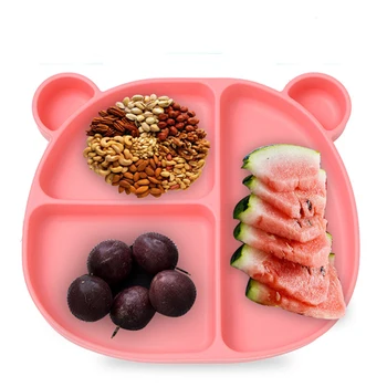 

Feeding BPA free tableware children baby feeding silicone dinner bowl kid's dishes dining plate silica gel dishes with sucker