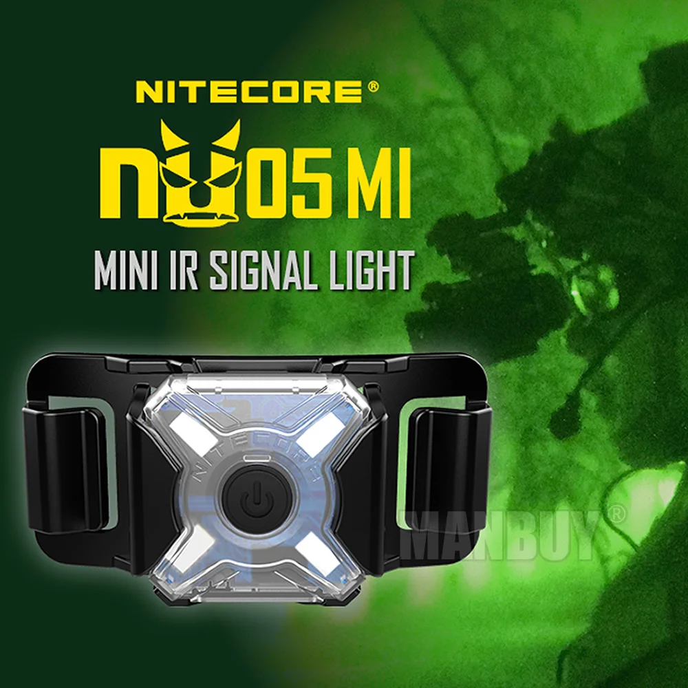 NITECORE NU05 MI USB Rechargeable Mini Signal Light 4x High Performance LEDs IR Light + Green Light Tactical Military Outdoor