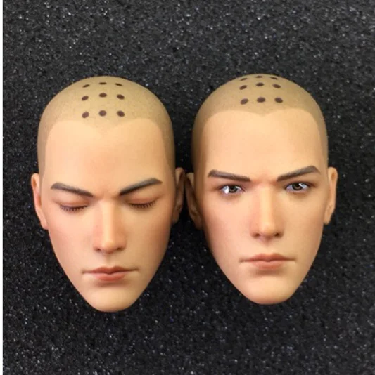 

1/6 Scale Holy Monk Male Head Sculpting Model With A Opened Eyes/B Closed For 12 "Phicen Male Body Action Figure Not verycool
