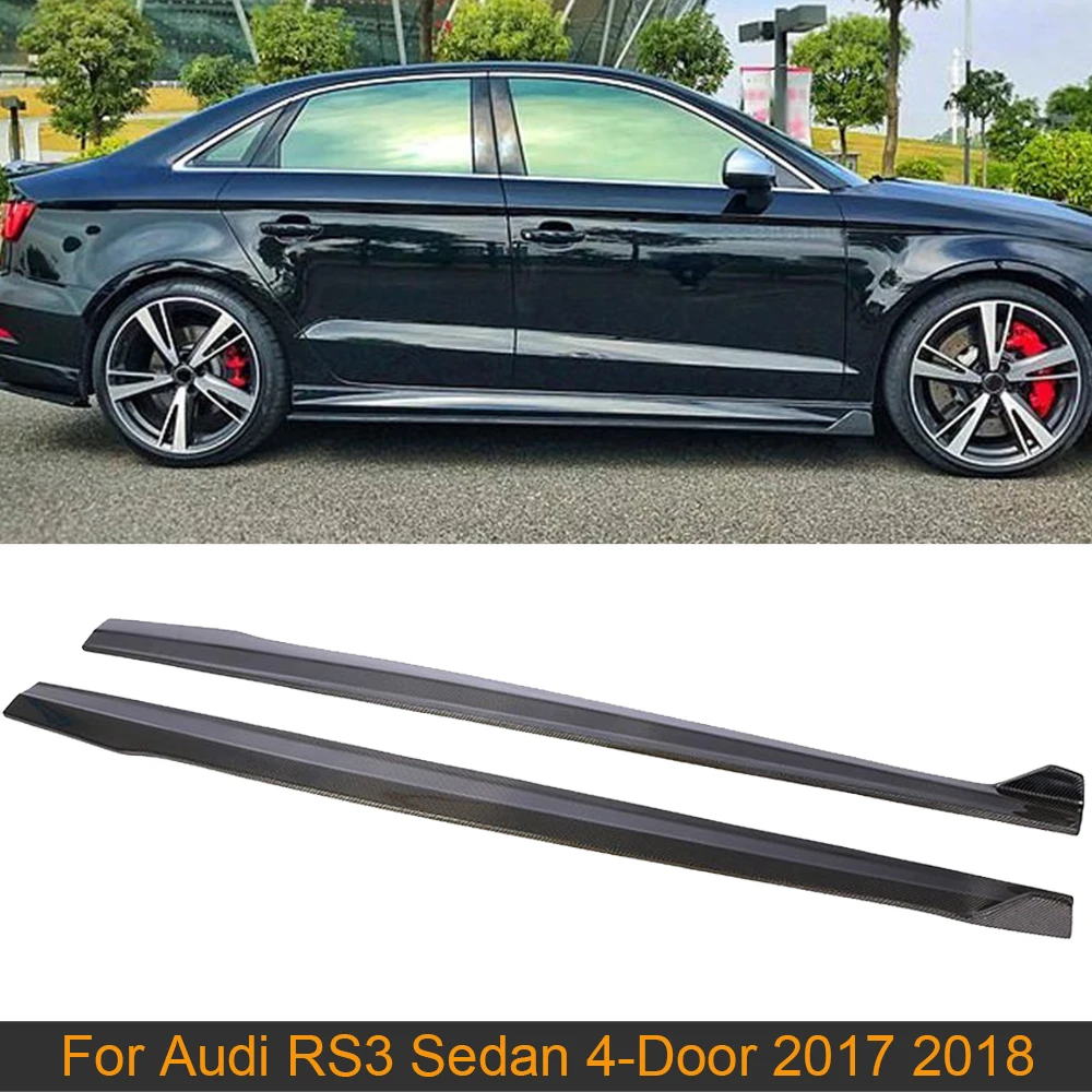 Высокое качество боковая Автомобильная юбка из углеродного волокна для Audi RS3