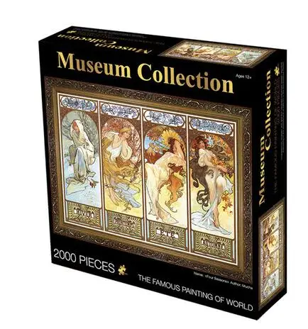 Paper 2000 pieces Adult Puzzle world famous painting Jigsaw puzzles Education toy gifts for children home decoration - Цвет: Зеленый